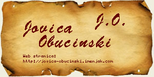 Jovica Obućinski vizit kartica